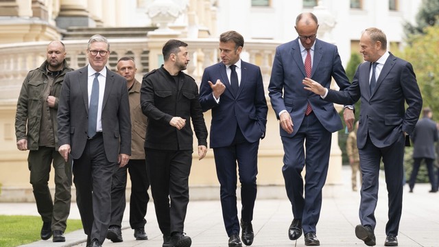 European leaders in Kyiv call for ceasefire : NPR