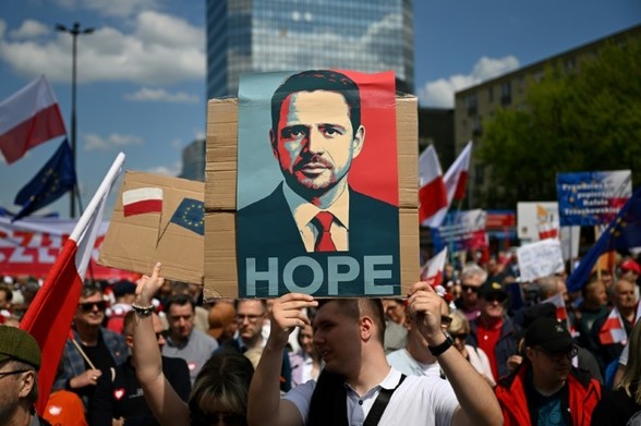 Mayor of Warsaw Rafal Trzaskowski is backed by Poland