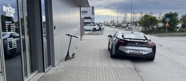 Found an alpha male's car next to World Class