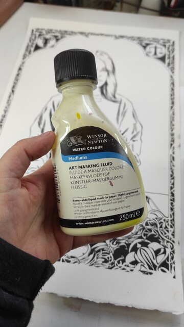 Fluide de masquage Winsor et Newton.